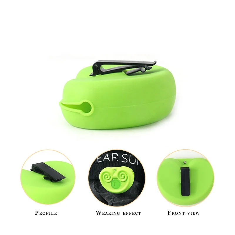 Custom  Silicone Pet Dog Waste Poop Bag Dispensers and Holders with Stainless Steel Carabiner Clip