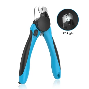 Free Custom Mini Hidden File LED illuminated pet nail clipper led