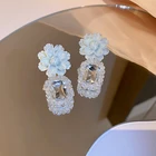 Dangle Drop Earrings Earrings Drop Dangle Earring 2021 Fashion Crystal Daisy Flower Dangle Drop Earrings