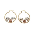 Hoop Earrings Elfic Are Popular 14K Gold Hoop Mother Merry Women Earrings