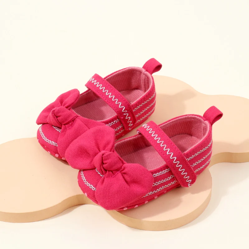 Factory Directly Beautiful Fancy Baby Girls Shoes Soft Sole Newborn Infant Shoes for Girls Cute Bowknot for Toddler Girls manufacture