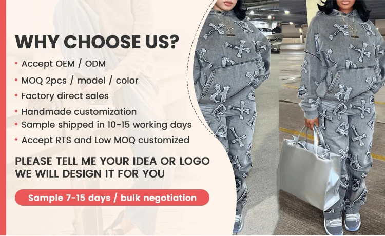 Wholesale Fashion Printed Hoodie 2 Pieces Set Casual Loose Two Piece Pants Sets Women factory