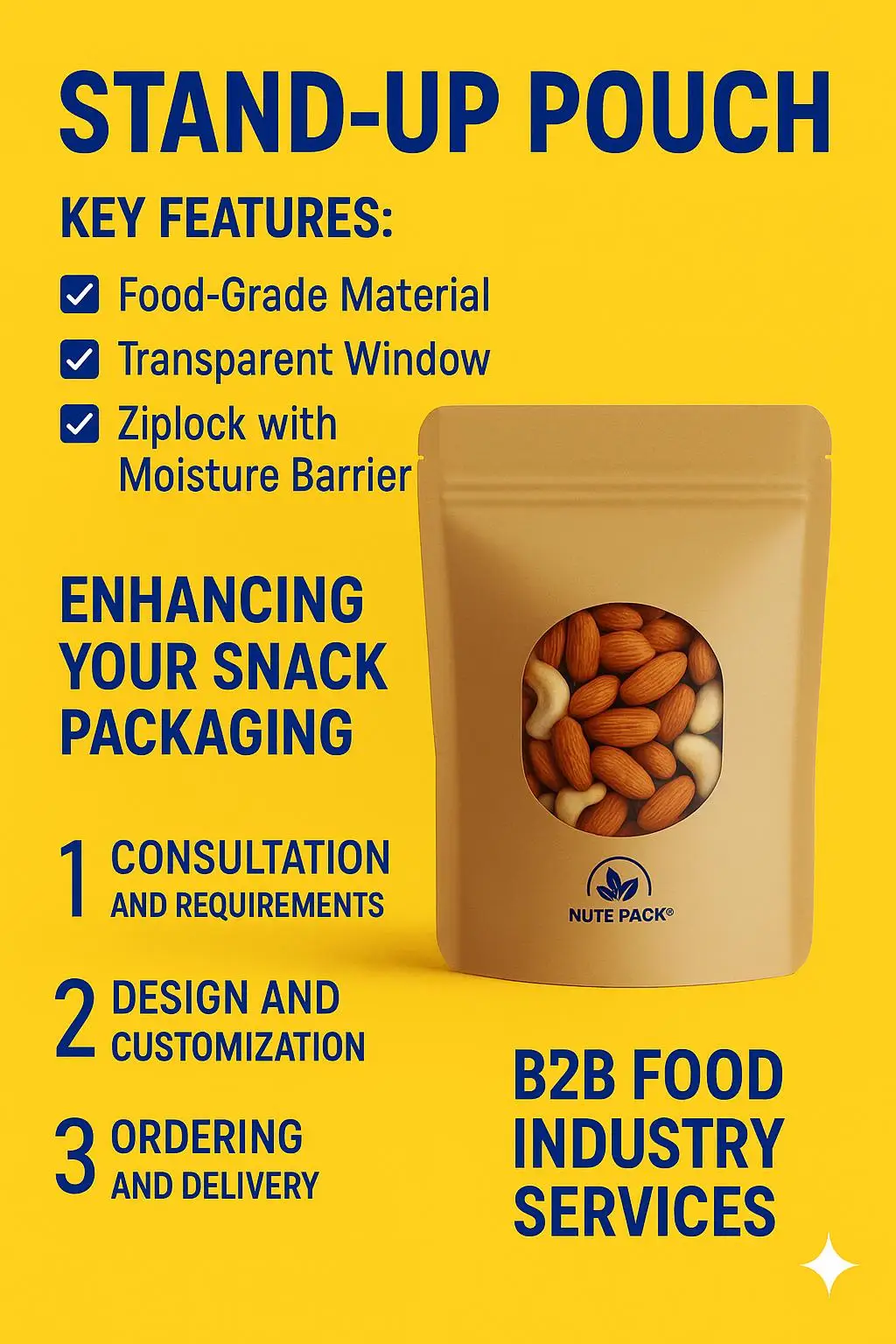 Eco-Friendly Kraft Paper Stand-Up Zipper Pouch Resealable Nut & Dried Fruit Packaging Bag Custom Logo Smell Proof Plastics - detail 9