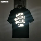 Men Shirt Colorful Custom Glow In The Dark Men T Shirt Reflective Summer Men Glittering Printed Short Sleeve T Shirts