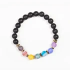 Beads Beads For Bracelet Fashion Original Design Colorful Rainbow Gemstone Beads Stretch Beaded Bracelets For Women