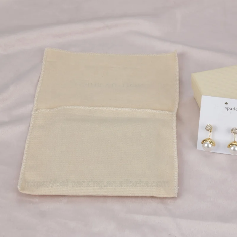 Custom Luxury Ivory Cotton Cloth Gift Packaging Envelope