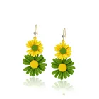Earrings 2021 A00677562 Xuping Jewelry 2021 New Elegant Simple And Versatile 18K Gold Chrysanthemum Diamond Lady Earrings