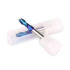 End Mill End D6X15X50L-2T HRC65 2 Flutes Nano Blue Coated Square End Mill