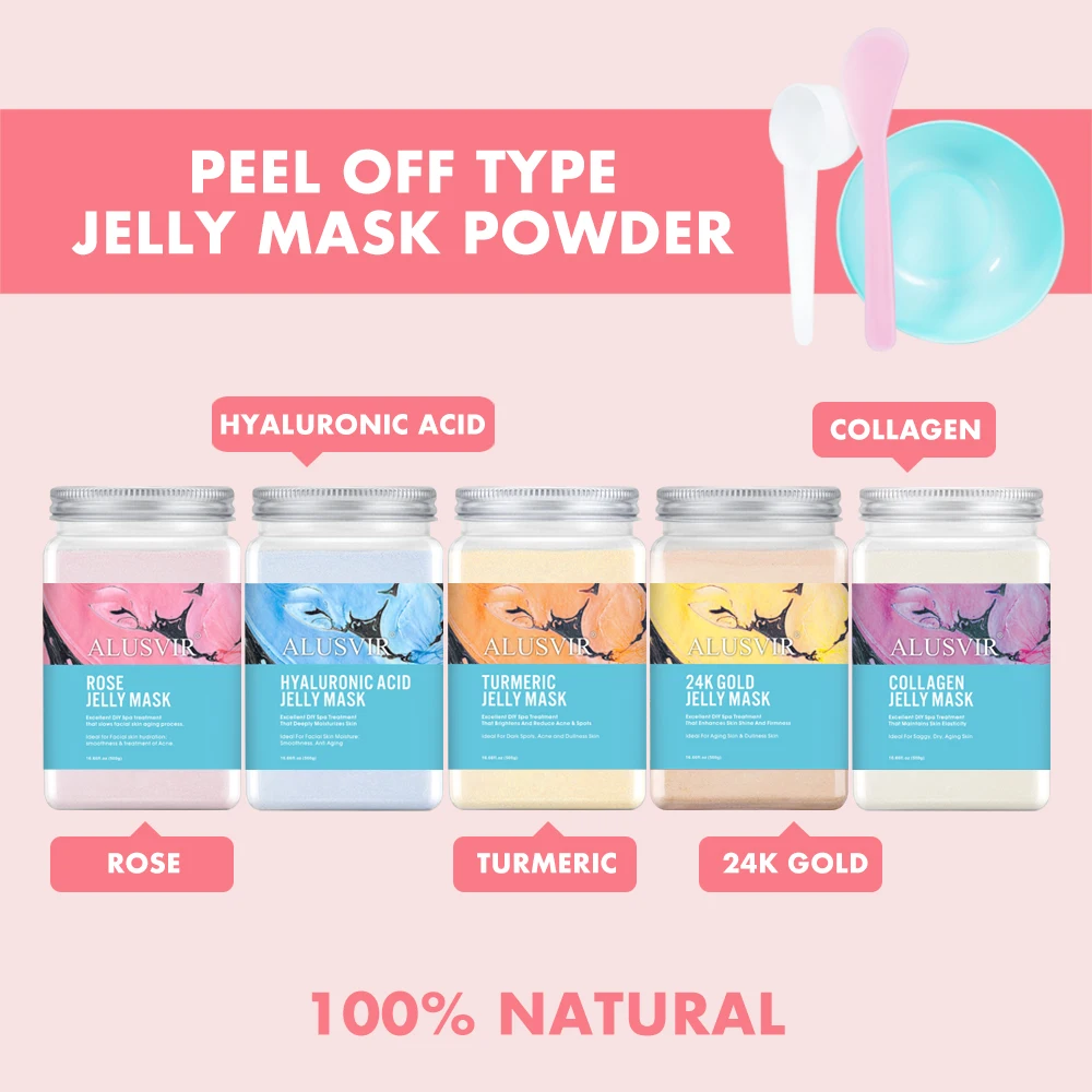 Koran DIY Spa Jelly Mask Moisturizing Anti Aging 24k Gold Face Masking Facial Jelly Mask Powder Private Label