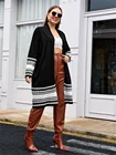 Coats OEM ODM Private Label Long Sleeve Knit Black Grey Brown Casual Plus Size Wool Womens Sweater Coats