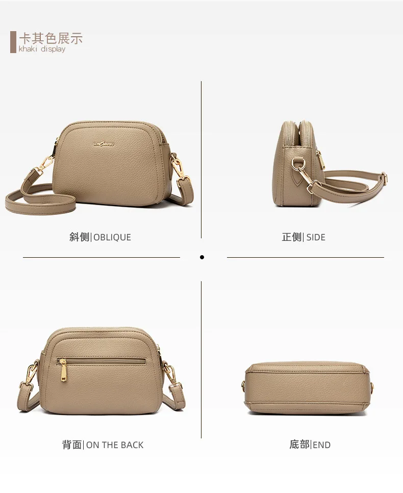 Women Crossbody Bag Fashion PU Leather Long Wallet Female Vintage Messenger Bags Versatile Shoulder Handbag Zipper Clutch Purse