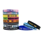 Rubber Bracelet Personalized Ink Injected Wrist Band Rubber Bracelet Custom Logo Silicone Wristband
