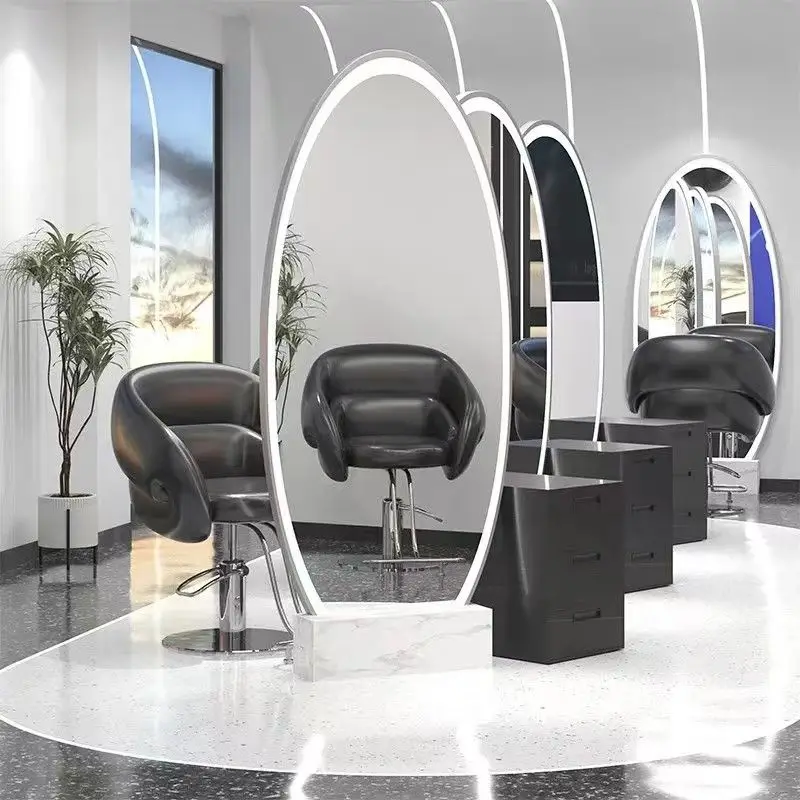 Hair salon special high-grade wall single and double mirror simple fashion mirror one hair mirror