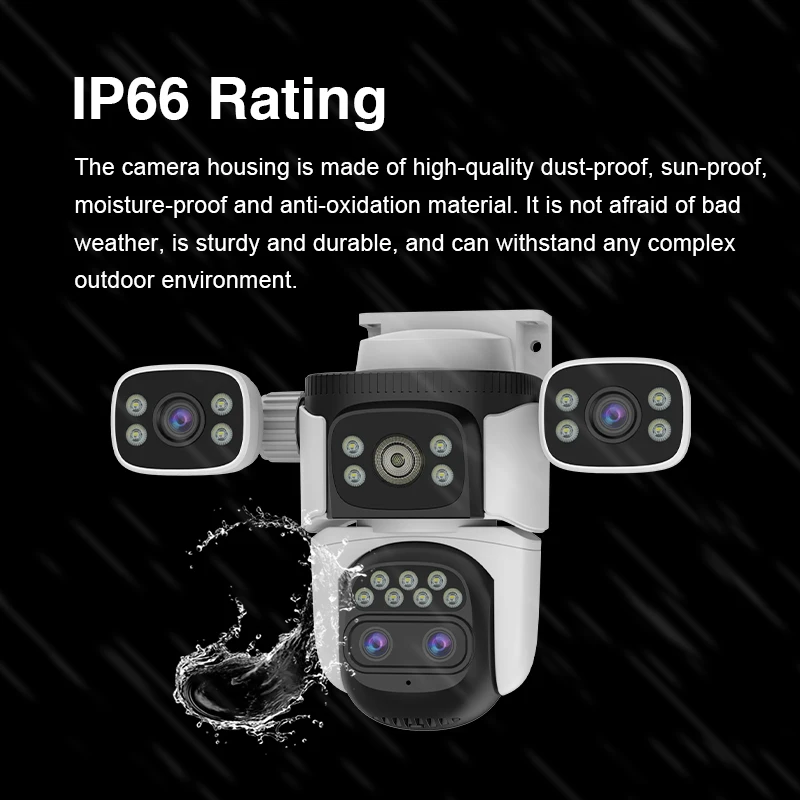 8MP 4kFour-Lens Four-Screen8XZoomOKAMProfessional Application OutdoorNVRBluetooth Video Surveillance WirelessIP PTZCamera