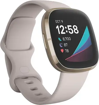 Fitbit Sense Advanced Smartwatch with Tools for Heart Health, Stress Management & Skin Temperature Trends, Carbon/Graphite, One