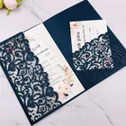 Wedding Handmade Wedding Cards European Style Custom Laser Cut Wedding Invitation Handmade Greeting Cards With Envelope