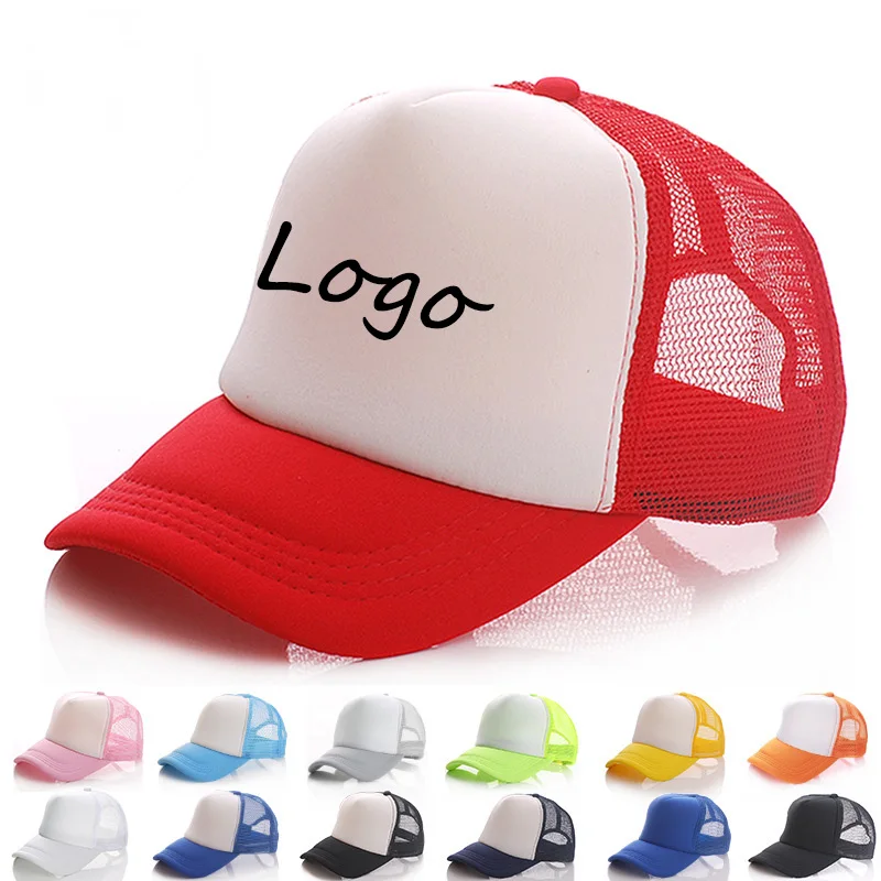 High quality trucker hats 5 panel foam mesh trucker cap camo front printed embroidered logo custom trucker hat