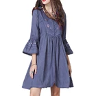 Boho Dresses Long Dress Women Dresses Embroidery Boho Women Clothing Asymmetrical Embroidery Dresses Long Sleeve V-Neck Cotton Dress STb-0401Y