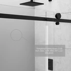 CKB Stainless Steel Handle Clear Iron Tempered Glass Sliding Door Frameless Shower Room