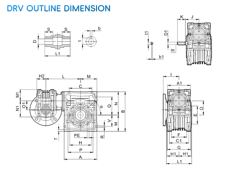 product direct sale aluminum shell worm gear speed reducers rv30 40 50 63 75 90 110 130 150nmrv customized odm supported-10