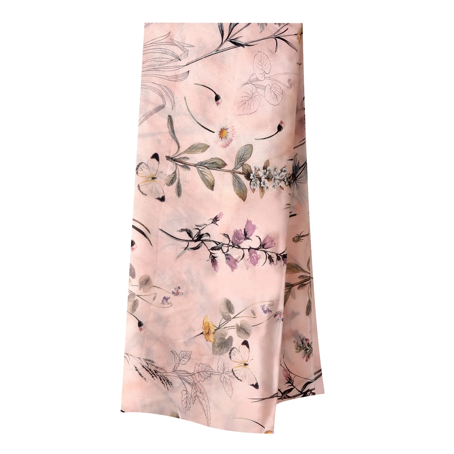 Hot sale digital print silk fabric 100% pure silk crepe de chine romantic style for girl's tops dressing