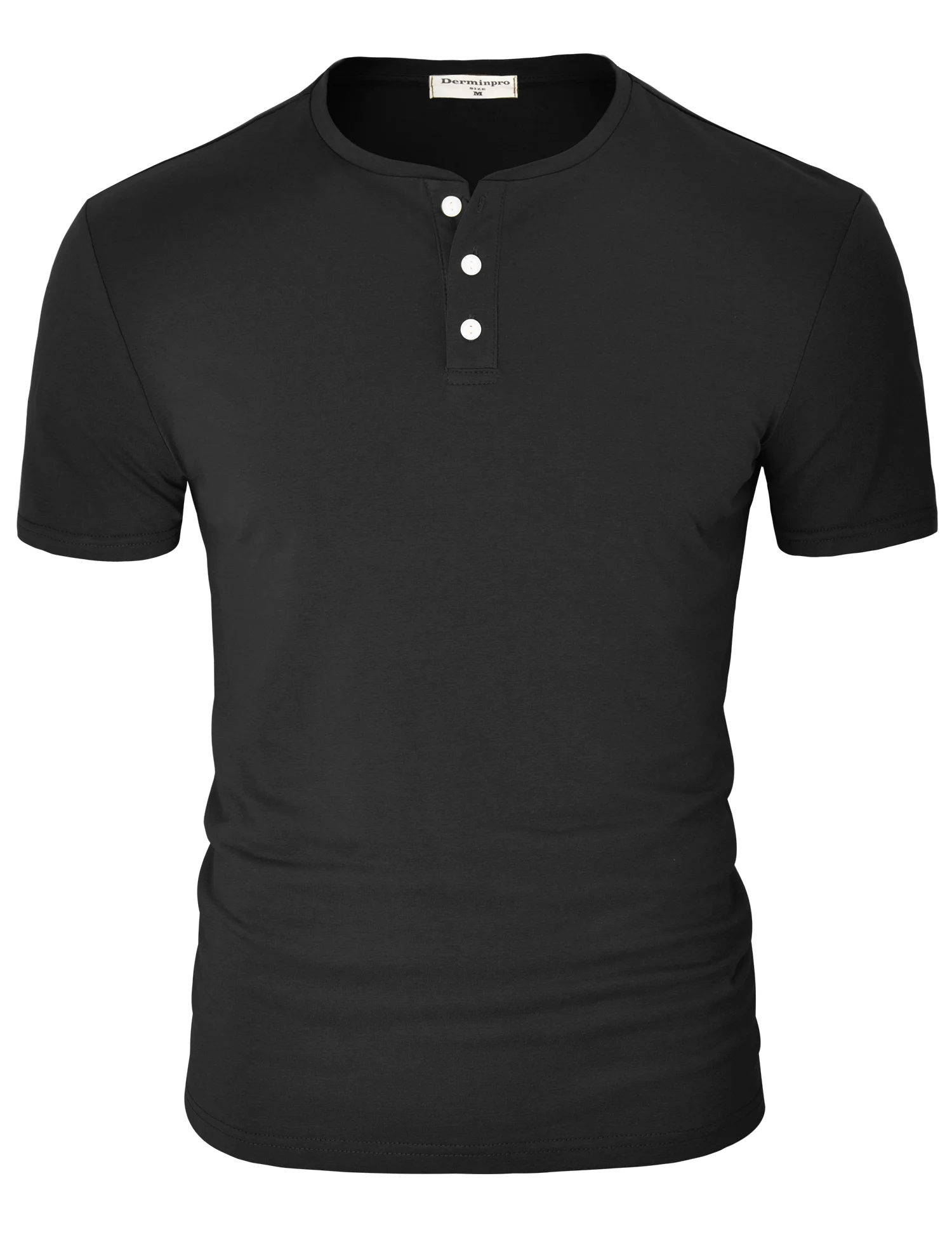 Factory Direct Sell Cheap Men Round Neck Henley T Shirt With Placket Buttons