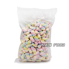 Halal Sweets Halal Sweet 1000g Low Price Fruit Flavor Short Twist Marshmallow Candy In Bag
