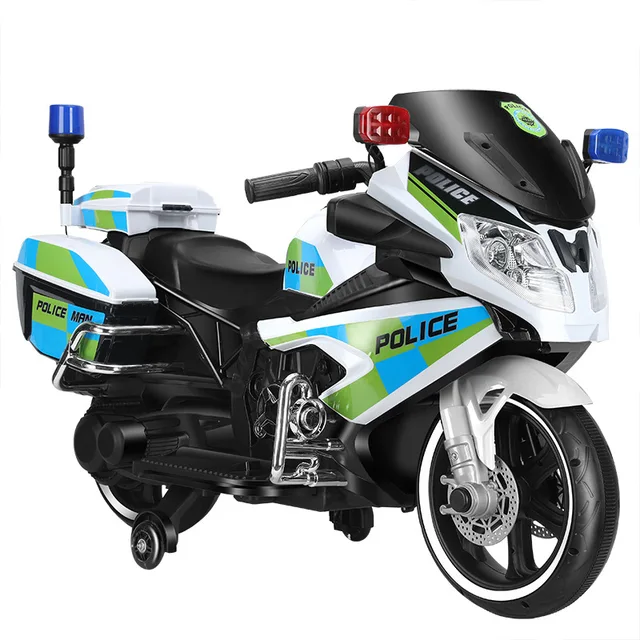 Big Size Two Wheels Police Ride On Car Toy Children Rechargeable Motorcycle For Kids Boy