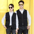 Cotton Pocket Vest 100% Cotton Zipper Pocket Work Vest Cool Clothes Men Boys Vest Construction Work Uniform Suit Wear