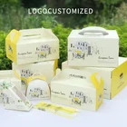 Box Packaging Boxes Paper Cake Box Or Food Packaging Box Can Takeaway With Handle For Easy Carrying