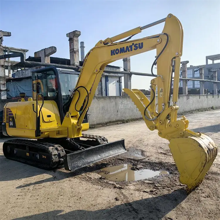 2023 Model Komatsu PC56 Excavator with 5.6 Ton Operating Weight and 0.22m³ Bucket Capacity