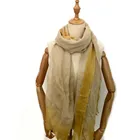 Linen Newest Product Soft Wool Shawl Linen Winter Scarves Wrap For Dubai Ladies