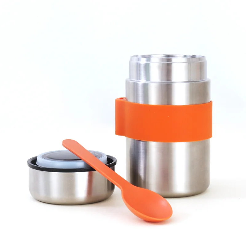 Hot selling food storage container double vacuum stainless steel insulated portable lunch box food jar thermos