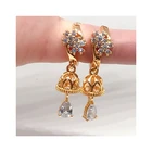 Bridal Earrings Earrings Latest Fashion Jewellery Bridal Party Zirconia Long Hanging Earrings
