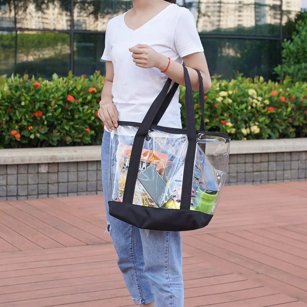 Custom tote bag gift bags for small business Fashion PVC Shoulder Handbag for Women reusable bag