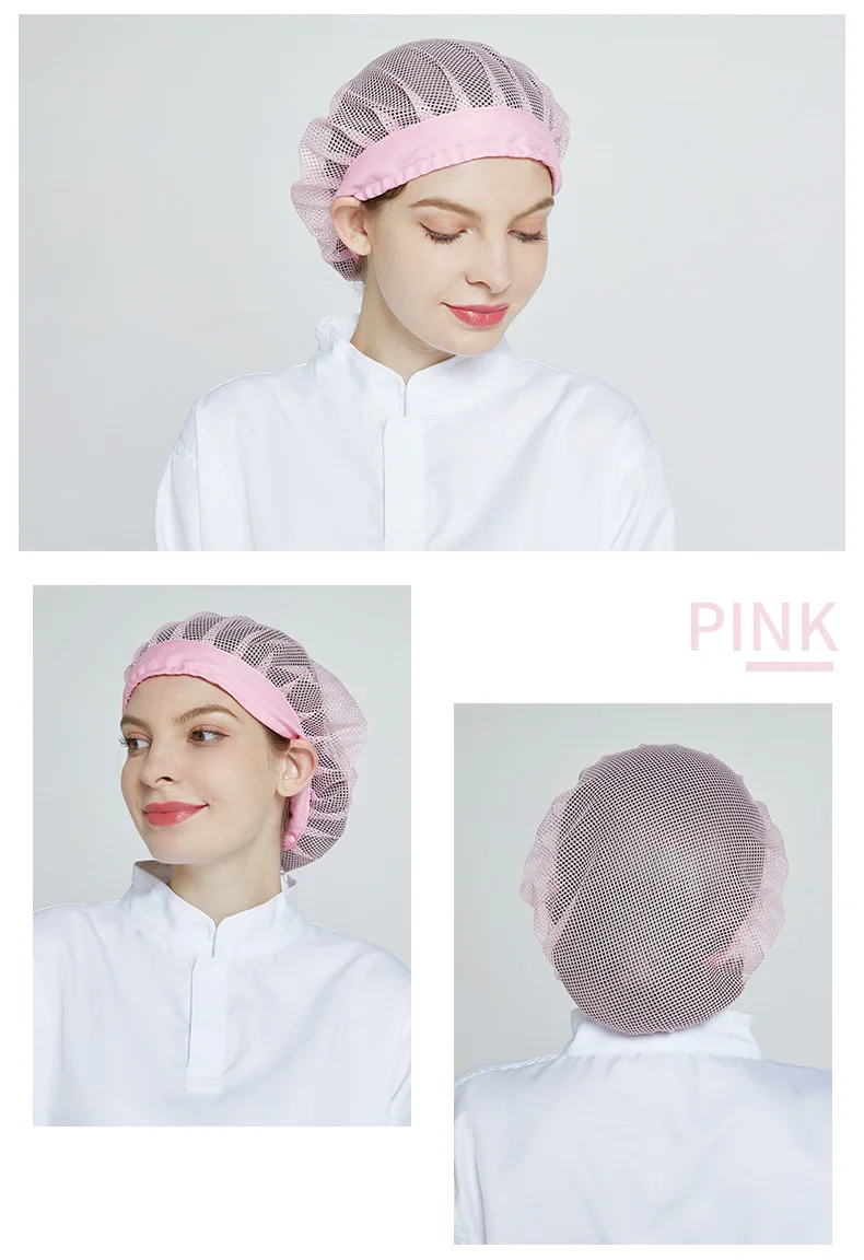 KL-3006 Polyester Mesh Hat with Adjustable Rope for Food Factory and Workshop - Dust Proof Mesh Style Cap