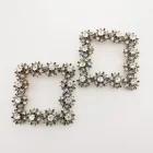 SQUARE SHOE FLOWER DECORATION ACCESSORIES BUCKLE
