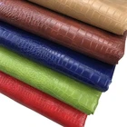 Leather 0.8mm Crocodile Leather Pvc Leather Knitted Backing Material Durable And Modern Embossed Leather Bag