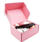 Box Packaging Cardboard Recycled Custom Logo Apparel Shipping Paper Box Pink Packaging Box Mailer Boxes Custom