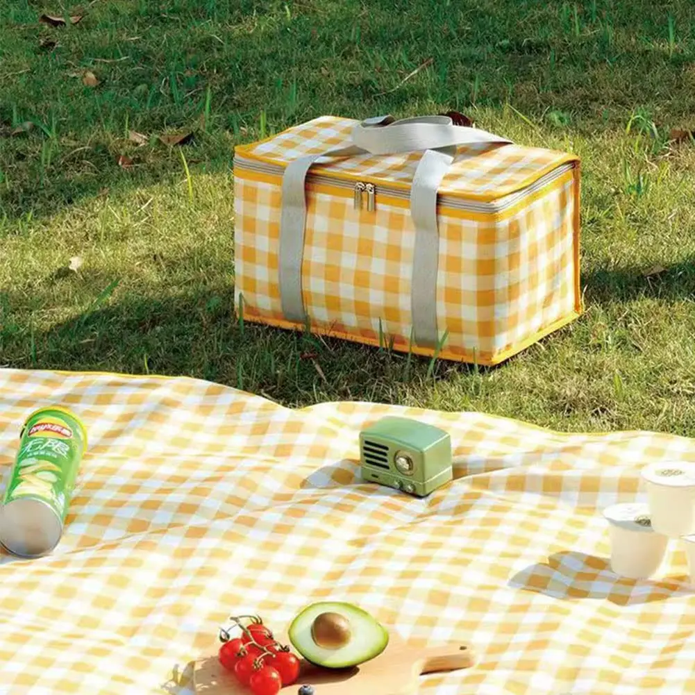 Aluminium Foil Tote Printing Picnic Cooler Bag Food Delivery Picnic Camping Lunch Bag Cooler Bag supplier