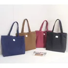 Bag Solid Eco Canvas Shoulder Bag Large Cotton Shopping Bag Big Tote Bag Street Trendy Fashion Girl Handbag