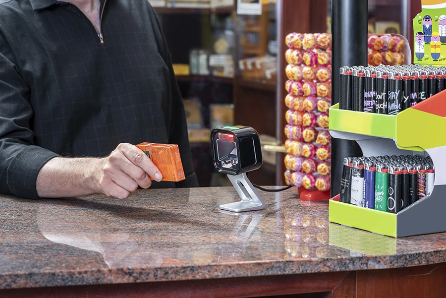 Datalogic Magellan 1500i usb 1d 2d bar code qr code portable hand held mini presentation barcode scanner w USB cable