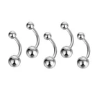 Nose Ring Piercing Cheap Fashion Shiny 316L Surgical Steel Eyebrow Nose Tongue Ring Earring Set Body Piercing Jewelry