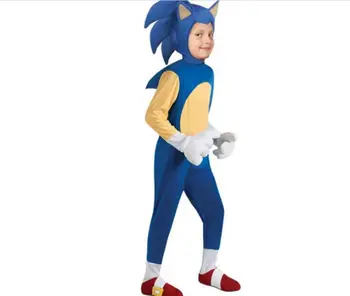 Sonic Halloween Children's Costume Sonic The Hedgehog Cartoon Sonic Boy Cosplay Game Performance Costume