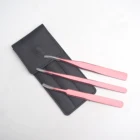 Eyelash Tools Wholesale Individual Rose Gold Volume Tweezers Eyelash Extension Tools