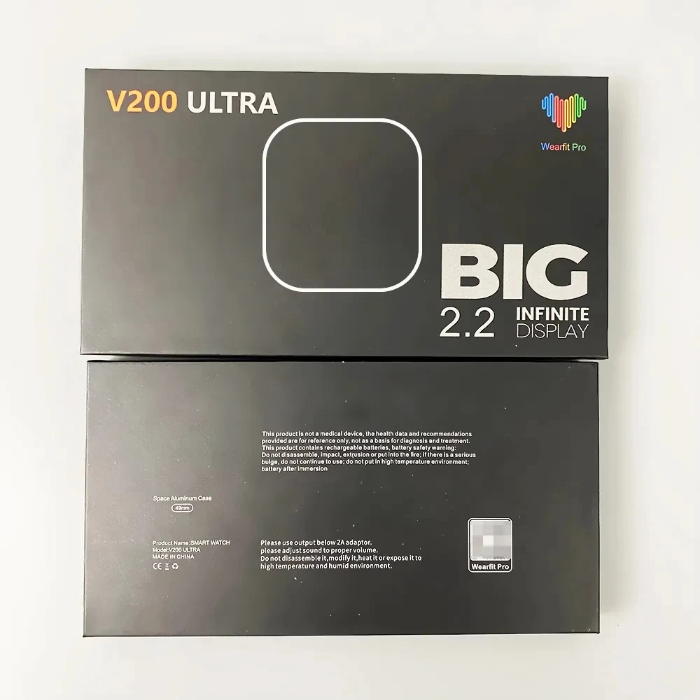 New V200 Smart Watch 2.2inch HD Screen WearFit Pro Smartwatch for Men Women's reloj Wearable Devices