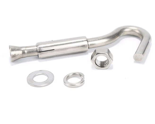 AISI 304 & 316 Stainless Steel U-Bolts L & J Hook Foundation Fasteners DIN529 Standard A2-70 Grade manufacture