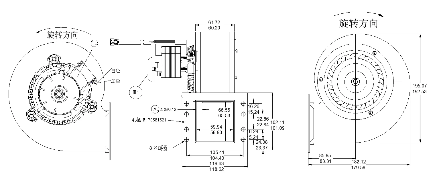 Phase Shaded Pole Motor, ZSON, ZS6135-35009, 115V, 60Hz - detail 10