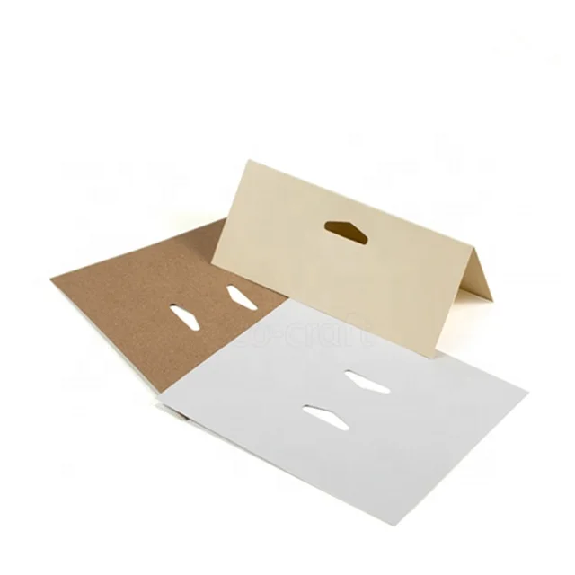 Custom Printing Thick Paper Die Cut Irregular Paper Card Hang Tag Door Hanger Packaging Header Card manufacture