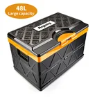 Car Anjuny High-grade Folding Car Storage Box Boot Trunk Organizer PU Leather Car